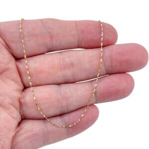Vintage Danecraft Gold-Tone Sterling Silver 925 Serpentine Chain Necklace 18"